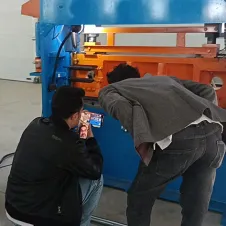 Brazil customers come to our factory to inspect the machine they ordered before